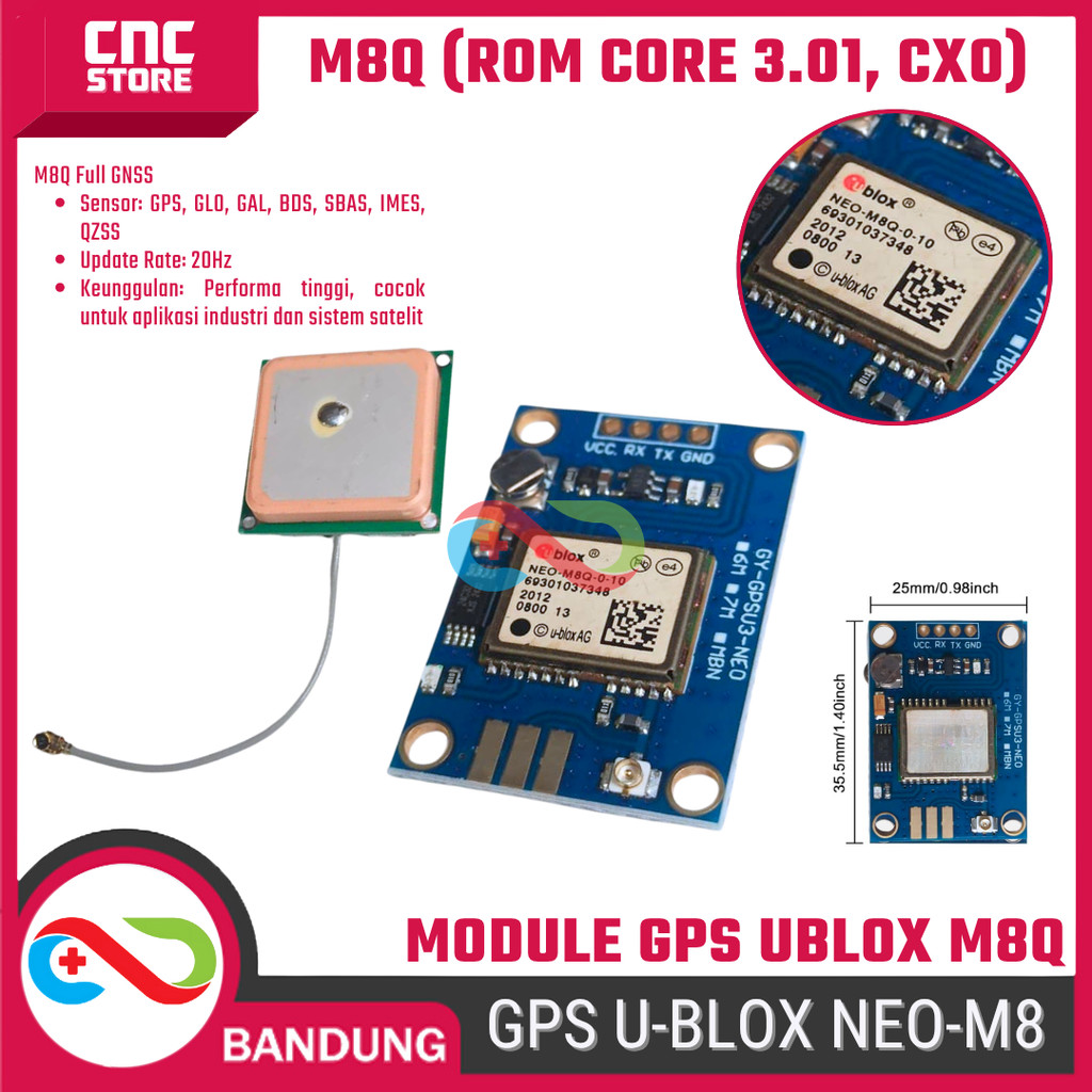 BLOX NEO-M8 GY-GPSV3-M8Q APM2.5 เซ็นเซอร์ GPS V3 + ANTENNA