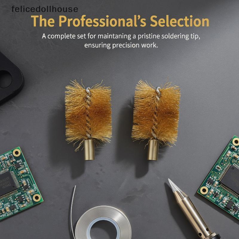 [felicedollhouse] 310 Iron Tip Cleaner Brush Long-lasting Oxide Remover for Home Soldering and Profe