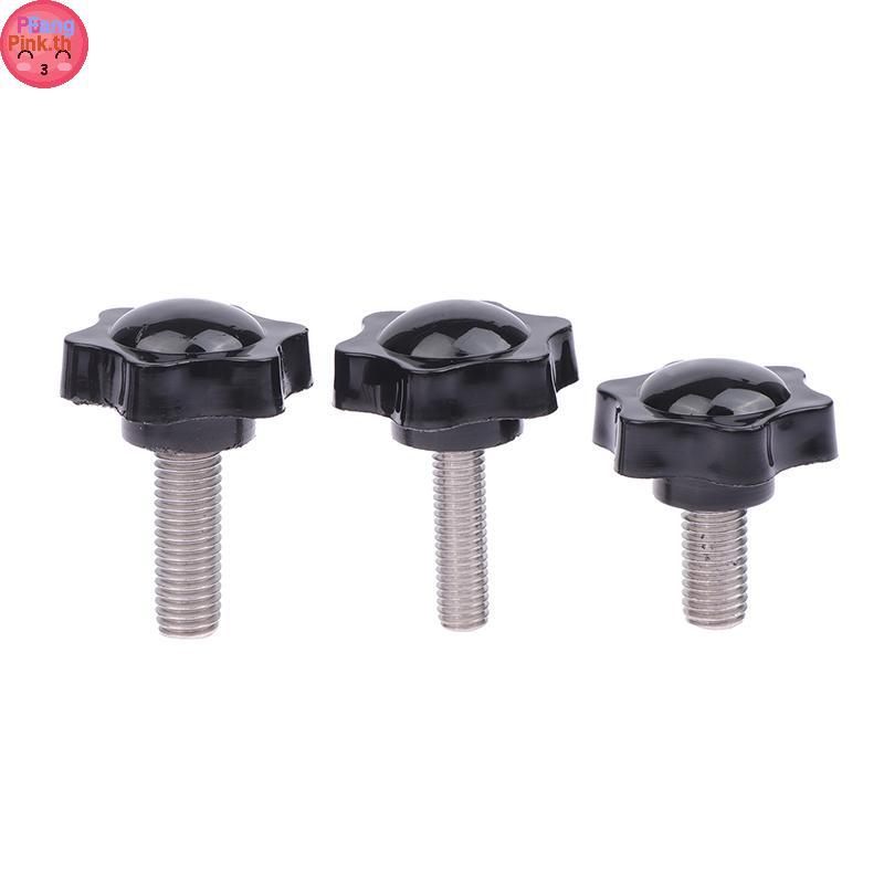 PUINKK 2PCS อุตสาหกรรมอุปกรณ์ M6 M8 M10 38 # ด้าย Star Shaped Clamping Bolt Knob Bakelite พลาสติกหัว