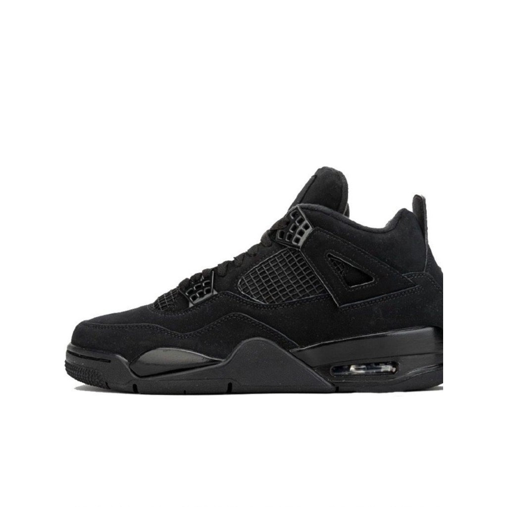 รองเท้า AJ4 Black Cat สีขาวซีเมนต์รองเท้าบาสเก็ตบอล Joe 4 ผู้ชายผู้หญิงสไตล์เดียวกันรองเท้ากีฬาลําลอ