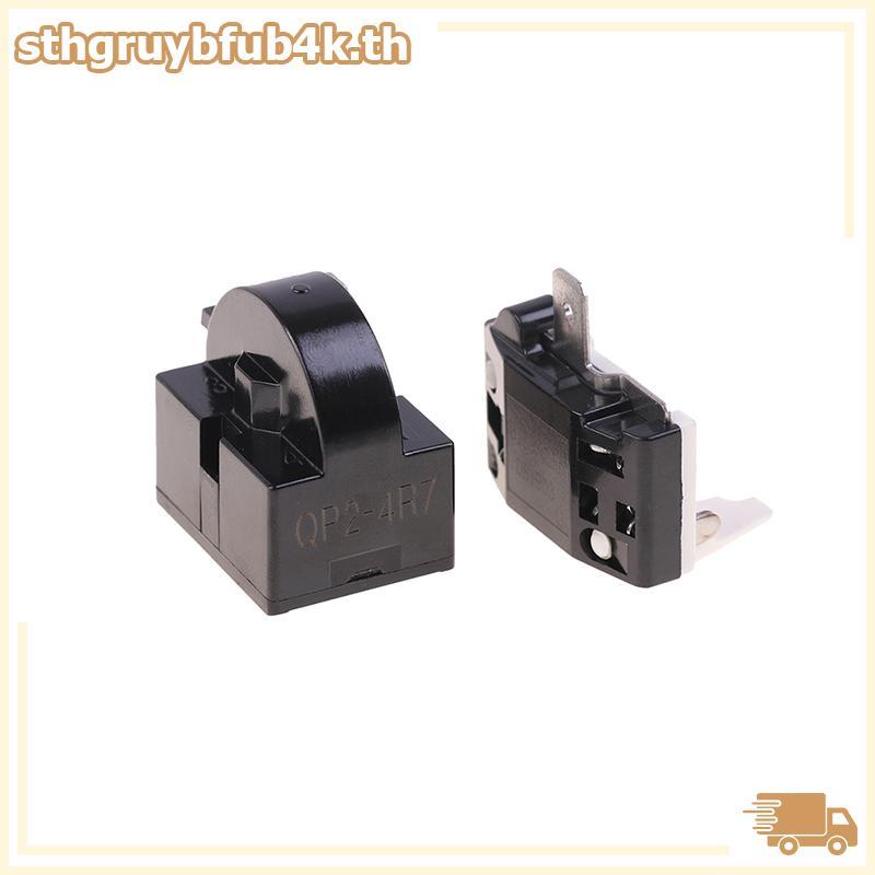 ST 2PCS QP2-4.7 PTC Starter รีเลย์ 1 พินตู้เย็นรีเลย์และ 6750C-0005P ตู้เย็น Overload Protector TH