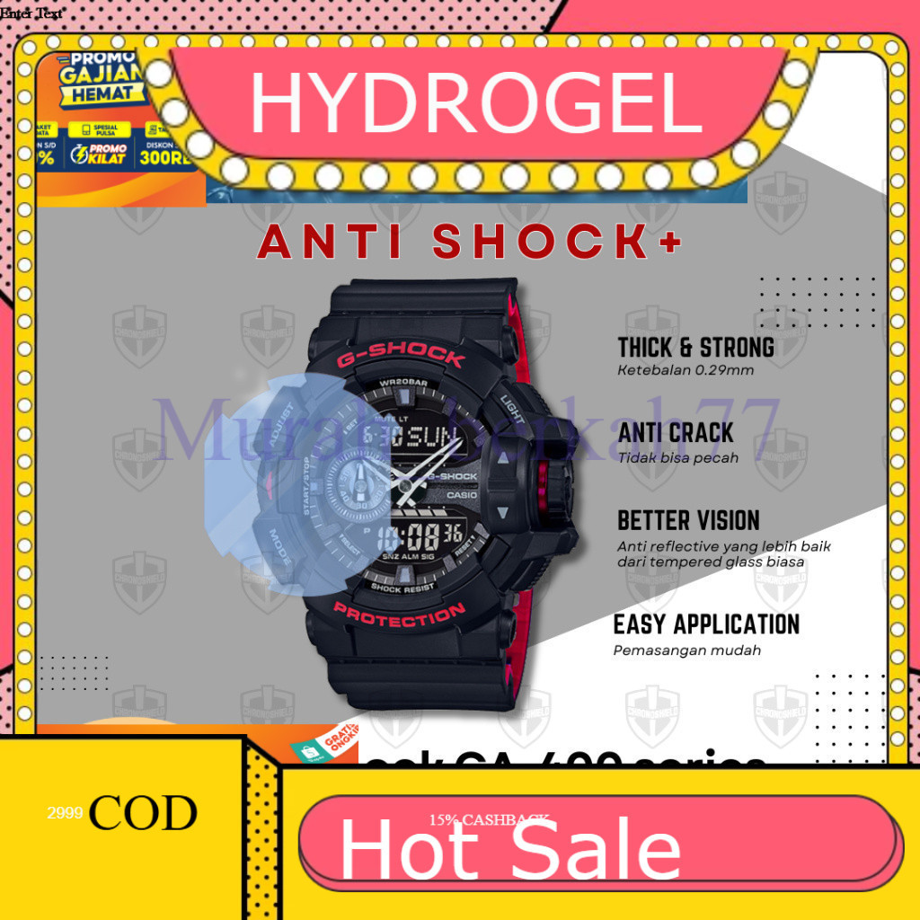HYDROGEL Antishock สําหรับ G-Shock GA400 GA 400 Gshock GA-400