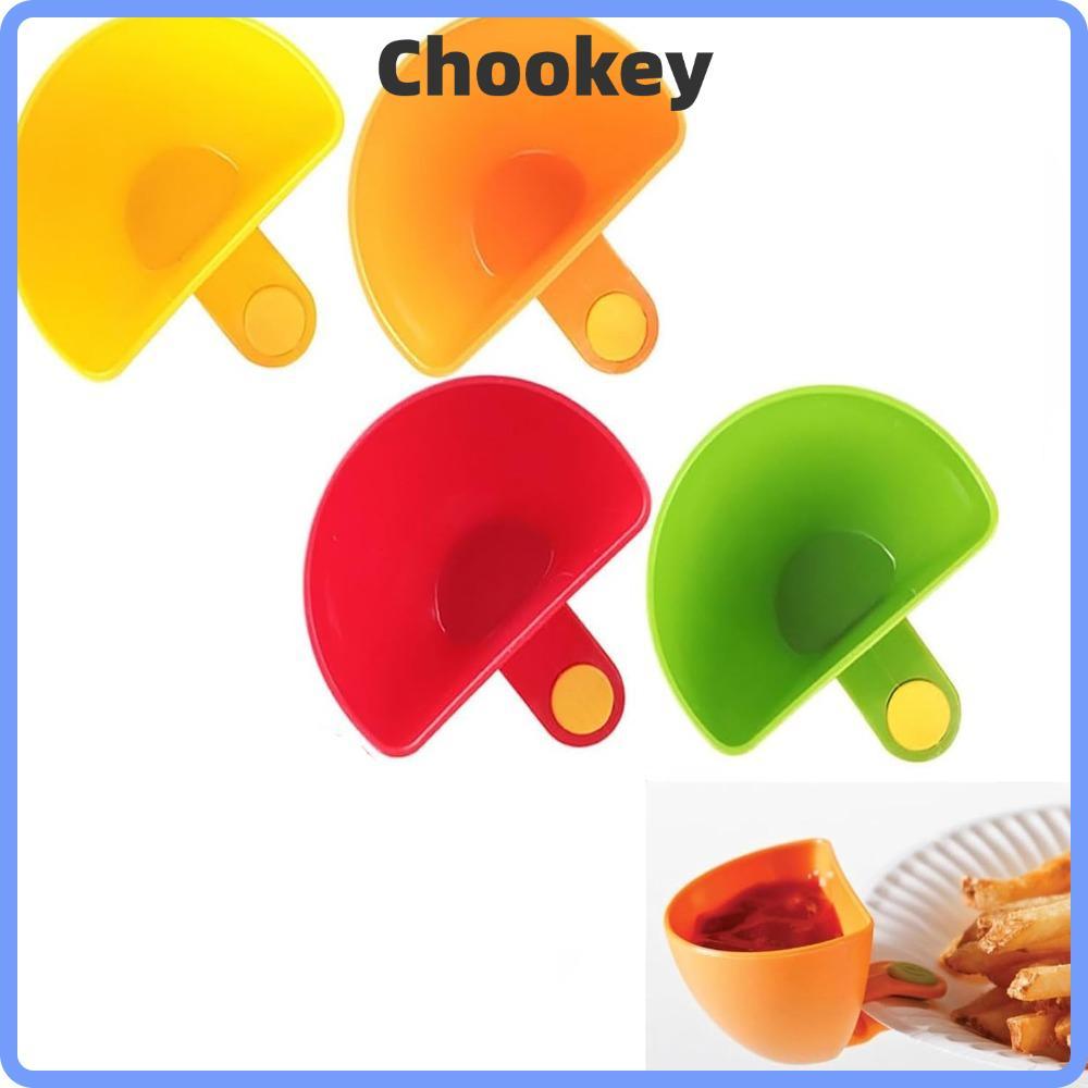 CHOOKMY Spices Dip Container Bowl, พลาสติก Clip-On Dip Clip Bowl, สีสันอเนกประสงค์ Gadgets ครัว