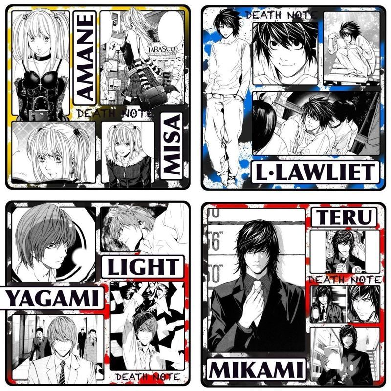 DEATH NOTE/Yagami/DEATH Notes สินค้าอะคริลิค Coaster Yagami Tsukiya Sea Sand โฮมเมด/Xiu