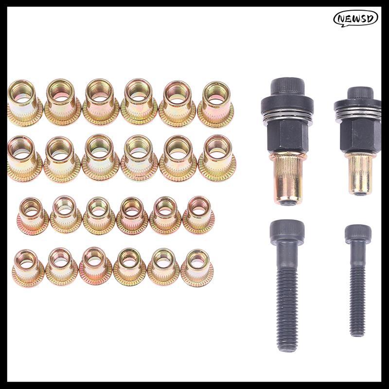 NEWSD M6 M8 Rivet Nut s คู่มือ Riveter คอลัมน์สแตนเลสหกเหลี่ยมถั่ว AM6SS AM8SS DIY เจาะ Rivet ด้านนอ