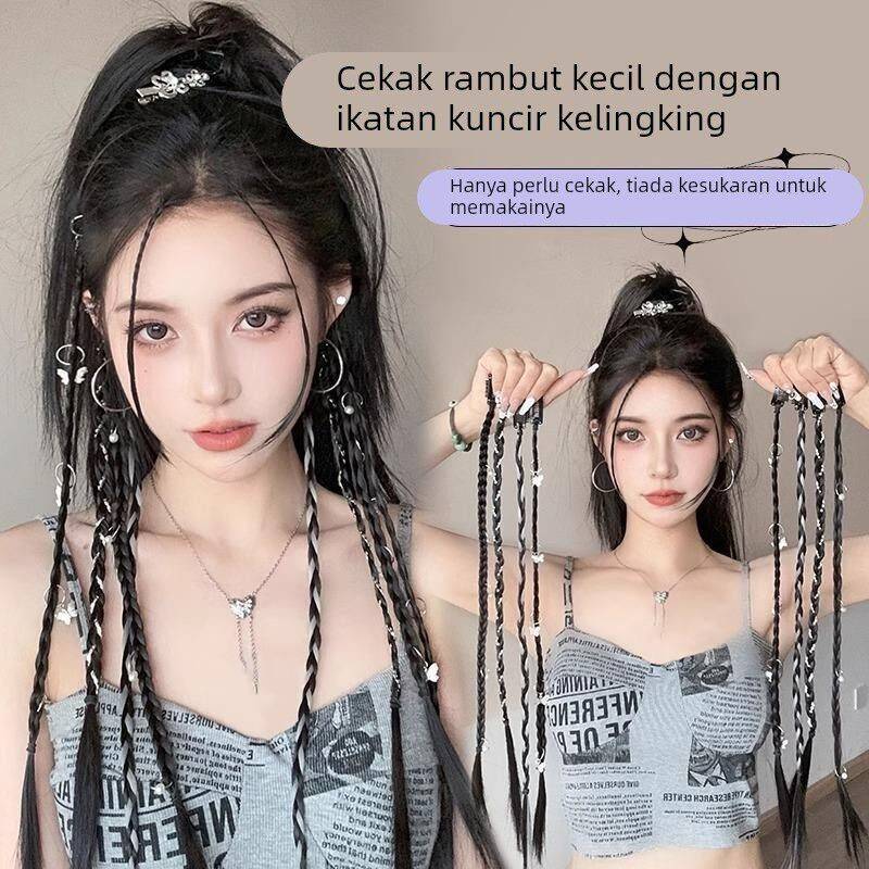 ขนาดเล็ก Braids วิกผมหางม้าสาว Twist Braids ผมถัก Handy เครื่องมือ Influencer y2k คอนเสิร์ตมวย Braid