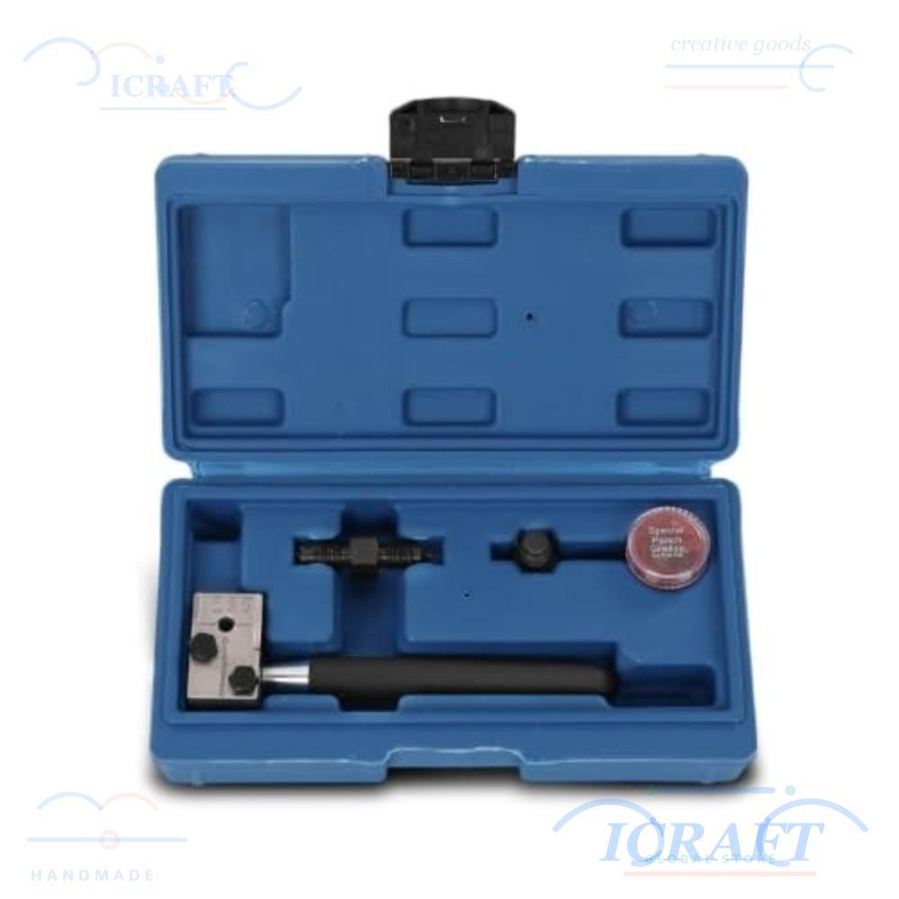 ICRAFT Double Flaring ชุดเครื่องมือ,สีดําจับสีฟ้าเก็บท่อเบรค Flaring เครื่องมือ, Double Flaring Univ
