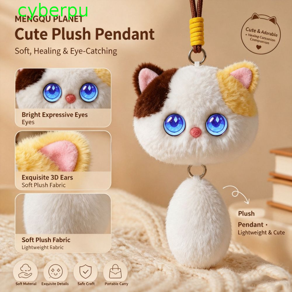 CYBERPULLSE AI Cat Plush Toy, Personal Companion AI Continuous AI Continous AI Cat Spirit Pendant, A