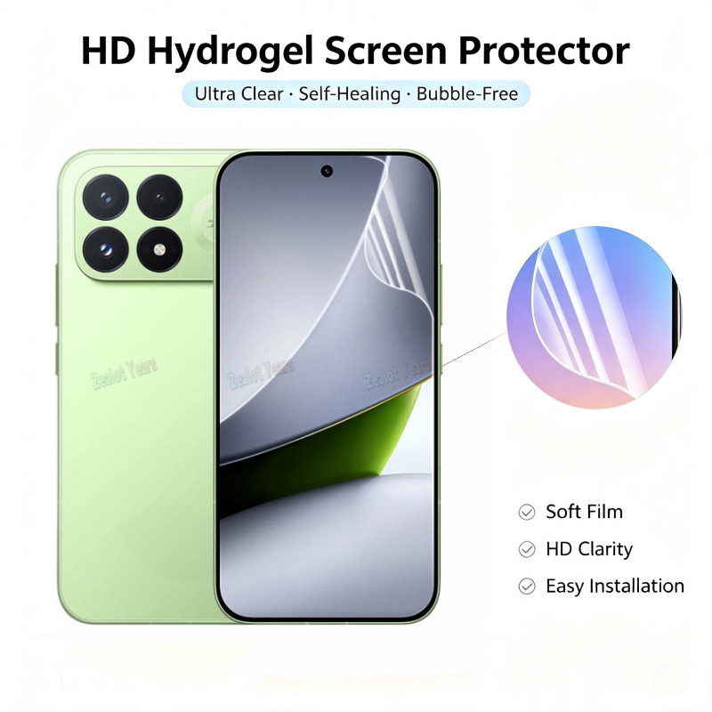 1-3 ชิ้นฟิล์มไฮโดรเจลสําหรับ Poco F9 Pro 5G F9 Ultra F9Pro F9Ultra ป้องกันหน้าจอฟิล์มนุ่ม