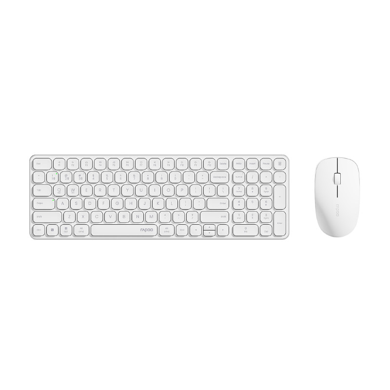 RAPOO ชุดคีย์บอร์ดและเมาส์ไร้สาย รุ่น KB-9320M สีขาว