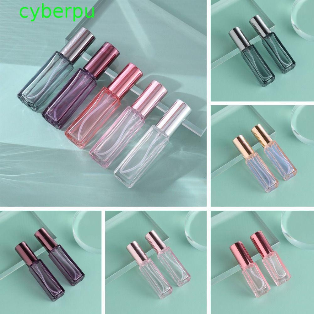 CYBERPULSE Square Spray Bottle, Fine Mist Mini Glass Perfume Bottle, Cosmetic Container 10ml 20ml Co