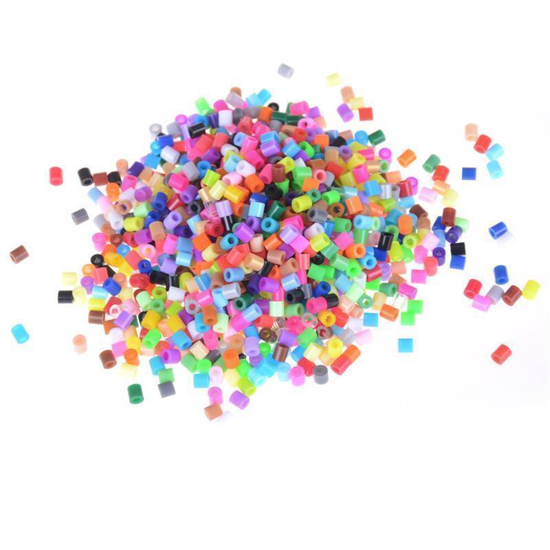 [VI] 1000 ชิ้น/ถุง 5 มม.Hama ลูกปัด Perler ลูกปัดเด็กการศึกษา DIY ของเล่นผสมสี TH
