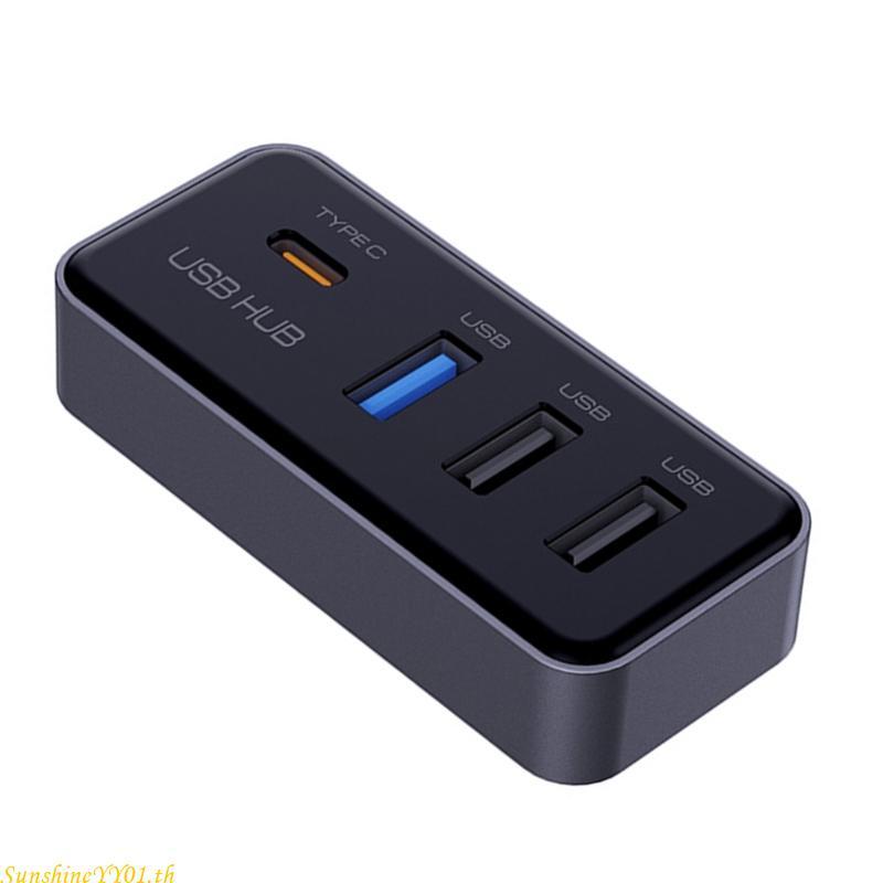 SUN Power Distribution USB Hub Dock Station พร้อมพอร์ต USB 3 พอร์ตและ 1 ประเภท C ดึงดูดใจ Stable Tra