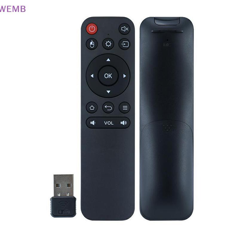 WEMB สมาร์ททีวีรีโมทคอนโทรลเสียงรีโมทคอนโทรลไร้สาย 2.4GHz พร้อม USB สําหรับ Android TV Box/PC ใหม่