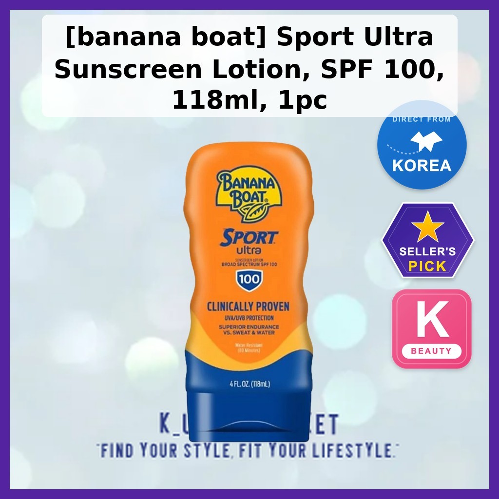[บานาน่าโบ๊ท] Sport Ultra Sunscreen Lotion, SPF 100, 118ml, 1pc / Korean Sunscreen SPF100 by k_unnni