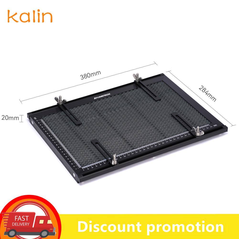 Kalin-th ATOMSTACK F1 เลเซอร์แกะสลักโต๊ะรังผึ้งคณะกรรมการตัดโครงสร้างโลหะทั้งหมดพร้อมแผ่นรองป้องกันก
