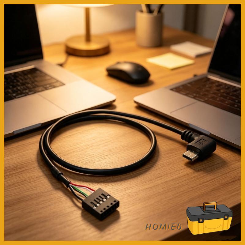 HOMIE0 9Pin Female Header to USB Cable for Short Electronics Board Work