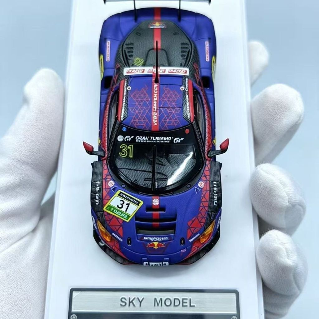 [คลังสินค้าพร้อม] สต็อกพร้อม Sky 1: 64 Ferrari 296 GT3 Red Bull 31 #Vista รถโลหะผสมจําลองแพน