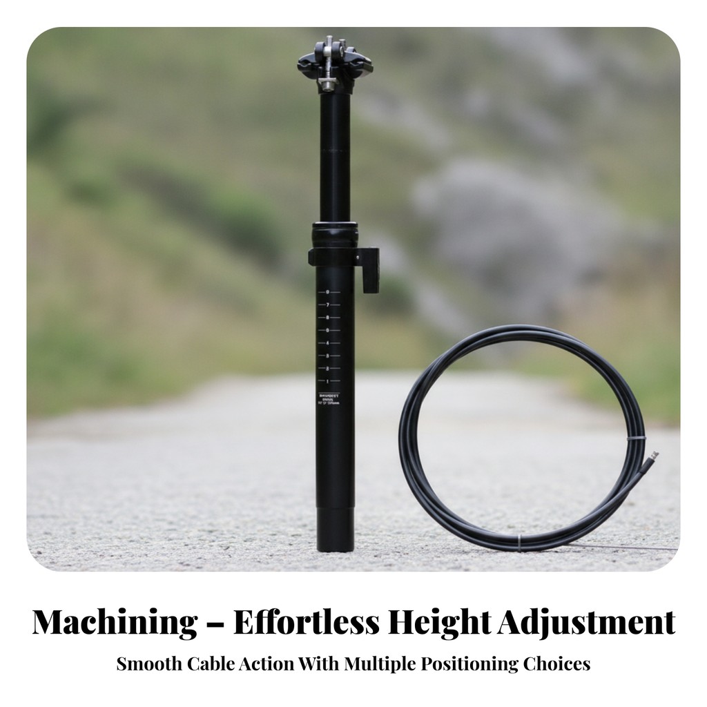 Dropper Seatpost พร้อม Actuator ไฮดรอลิกปรับ Seatpost พร้อม Lever Dropper Actuator Smooth Bike Part 
