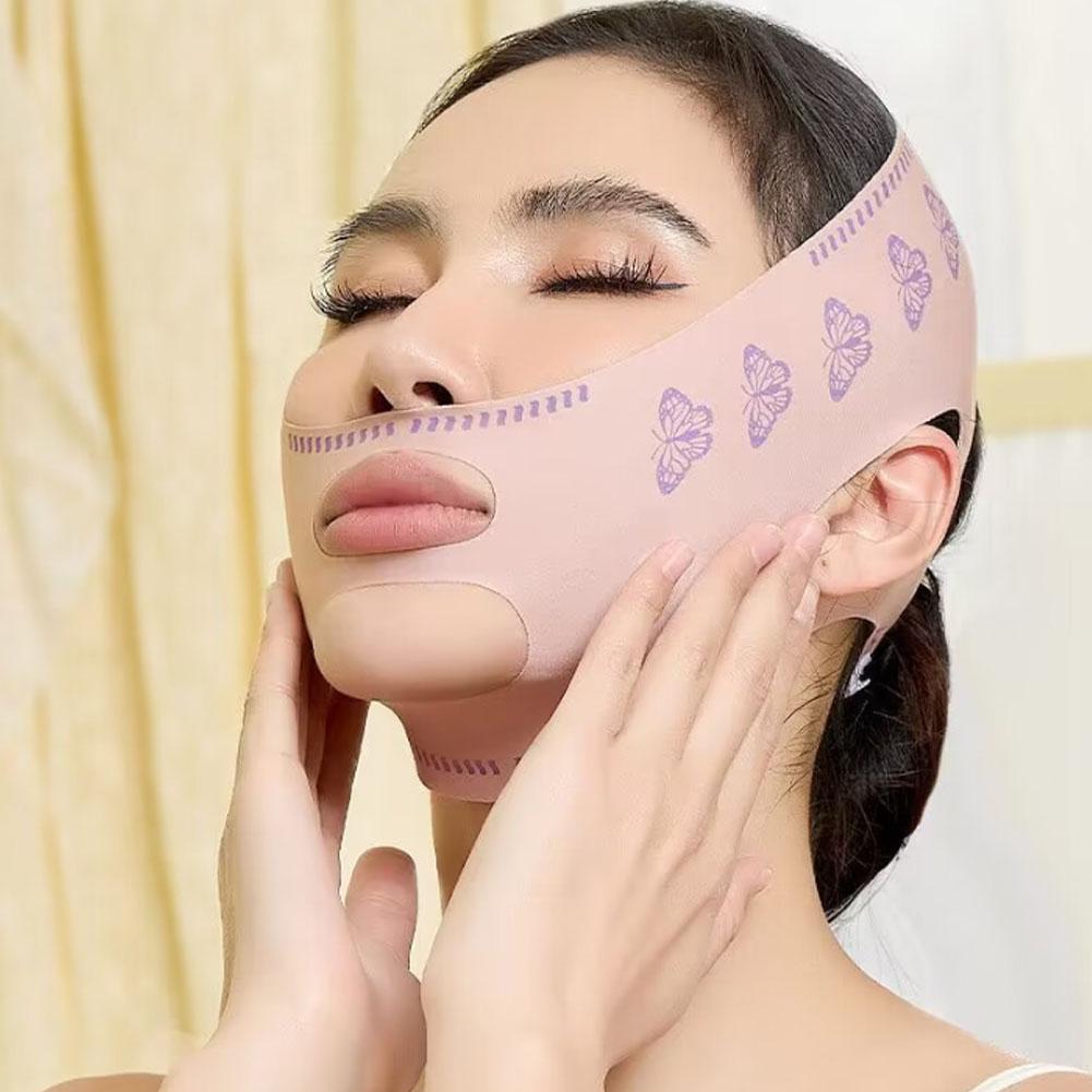 Face Bandage V Line Face Shaper Double Chin Reducer Anti Massager Lifting Belt Care Skin เครื่องมือ 