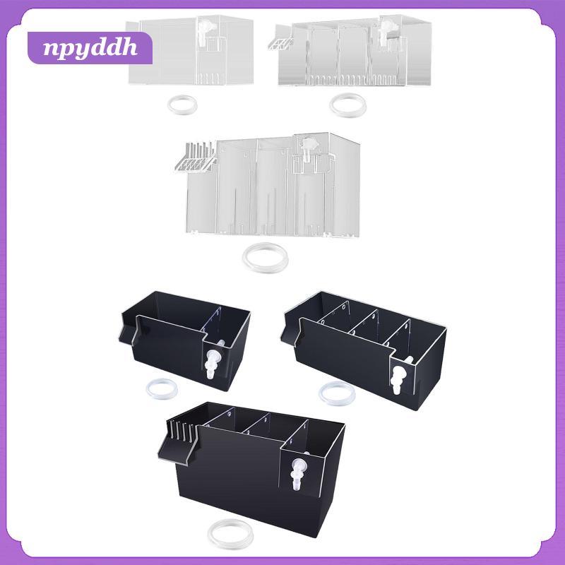 [npyddh] Hang on Aquarium Filter Small Tank Overflow Cleaning Box Multilayer Water Filter for Aquati