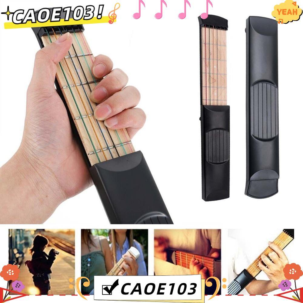 CAOE กีต้าร์พกพา, F/Begnne Guitar Practice Chord Trainer, ไม้เมเปิลทนทาน 6 String 6 Fret Guitar Trai