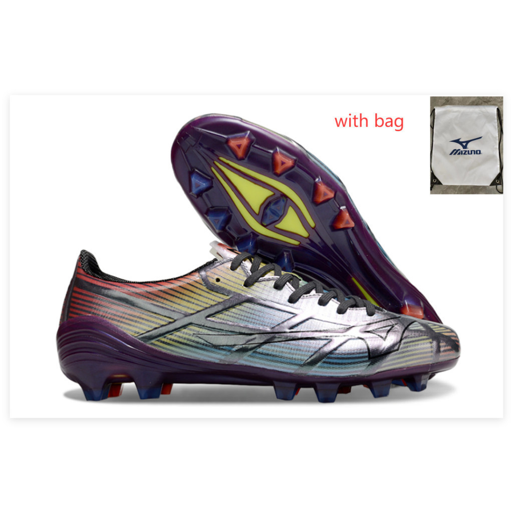 6ZX7 Mizuno MORELIA NEO III PRO รองเท้าฟุตบอล ไซส์ 38-46 Made in Japan ถักสีดําสีแดง T8JX J8LT