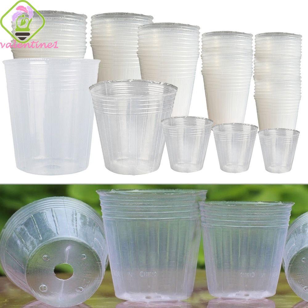 VALENTINE Nursery Pots Home Clear สําหรับเครื่องมือทําสวนสวนความจุขนาดใหญ่ถ้วยปลูกผัก