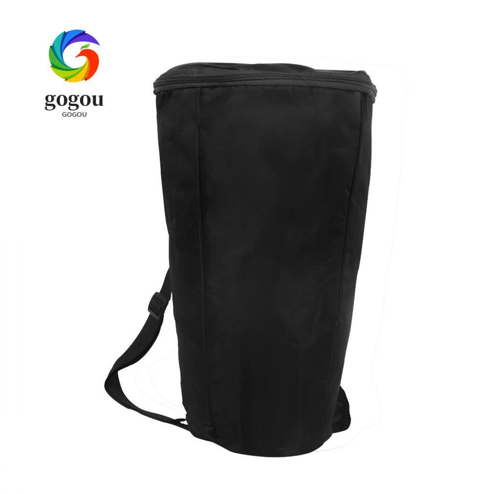 GOGOU Djembe Drum Bag, ผ้าสีดําสี Drum Carry , ทนทาน 8 นิ้วขนาด Drum Backpack Travel