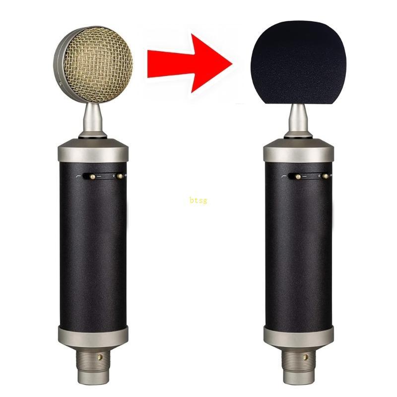 Btsg ไมโครโฟนโฟมฝาครอบกระจกสําหรับ Spark Mic Vocal Recording Foam Mic สําหรับ Podcast Streaming