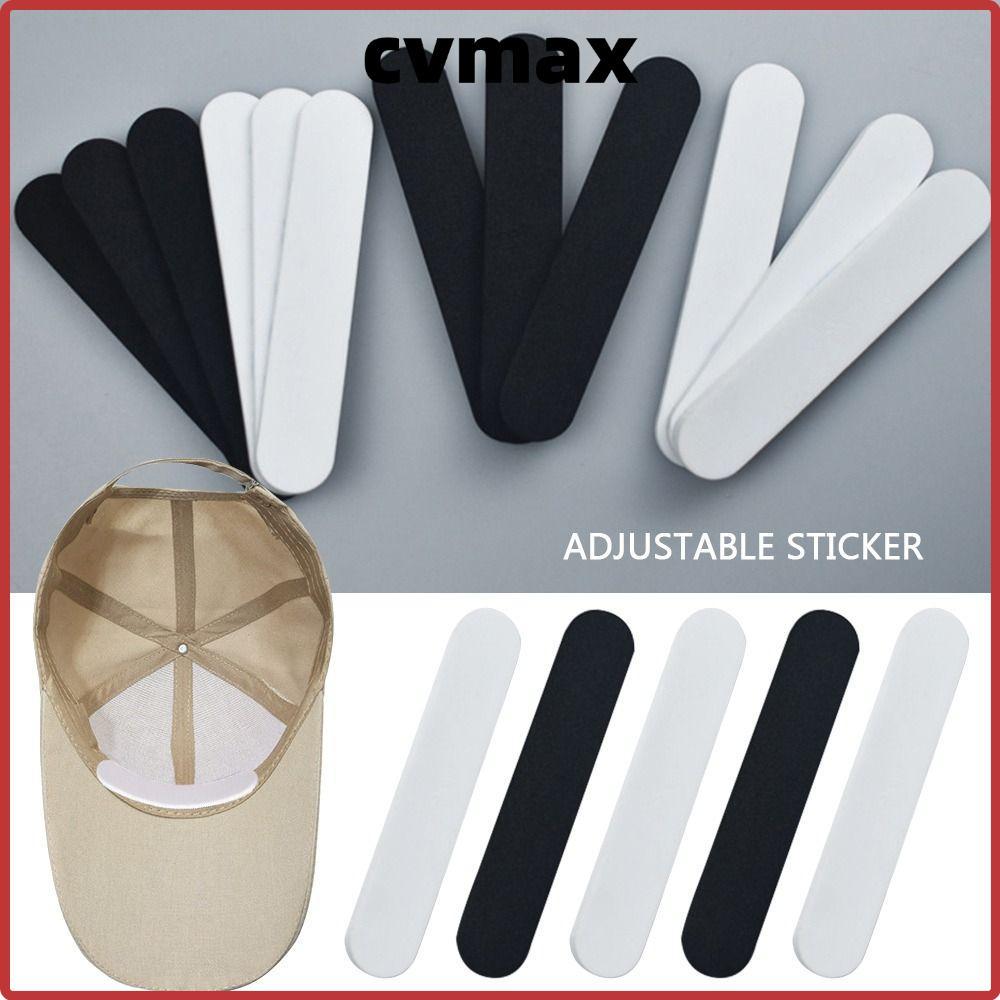 ตัวลดขนาดหมวก CVMAX, เทปลดหมวกสีดํา/ขาวแบบมีกาวในตัว, แฟชั่น DIY แถบดูดซับเหงื่อที่ทนทาน