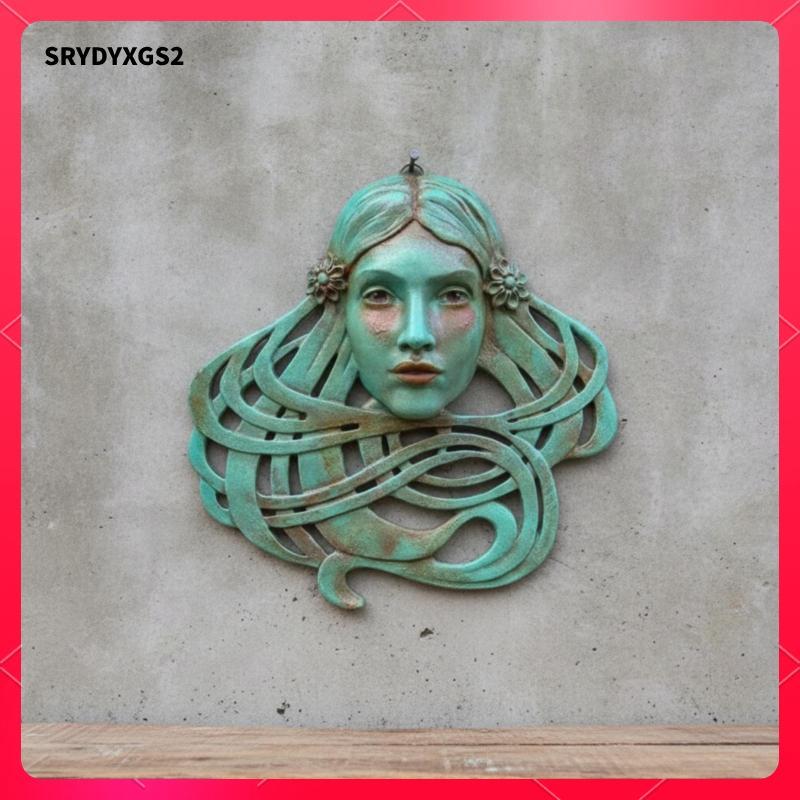 [Srydyxgs2] Style Gorgon-Style Wall Sculpture Weathered Gorgon-Style Head Sculpture