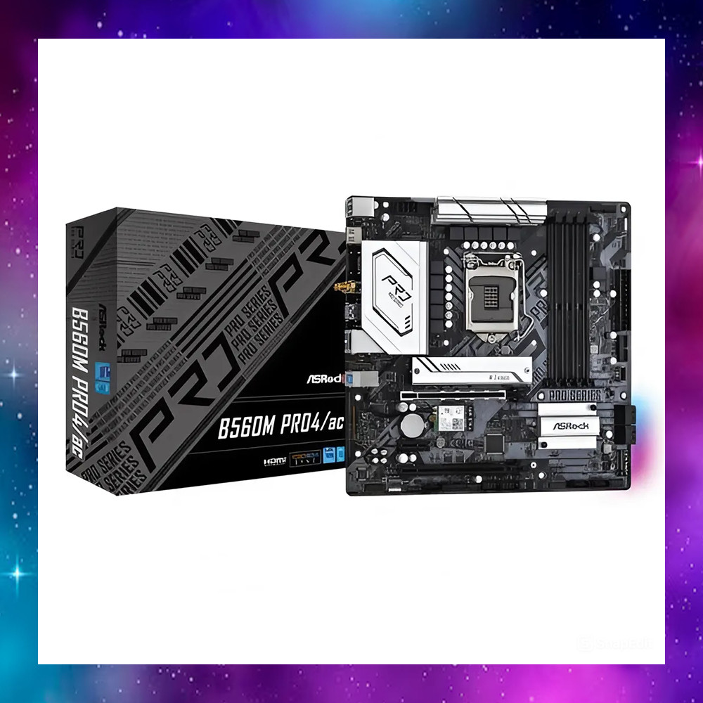 MAINBOARD (เมนบอร์ด) 1200 ASROCK B560M PRO4/AC GEN10-11 ไม่มีเสาWIFI ใช้งานปกติ