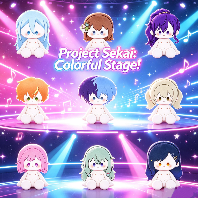 40ซม. Project Sekai Cotton Doll Plush, Emu Otori, Akito Shinonome, Toya Aoyagi, Mafuyu Asauna, Kohan