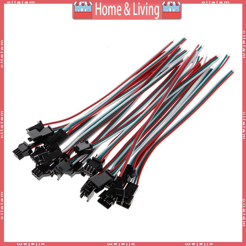 CI 10 คู่ 3 ขา JST SM ชายหญิงปลั๊กสายเชื่อมต่อสําหรับ WS2812B WS2812 WS2811