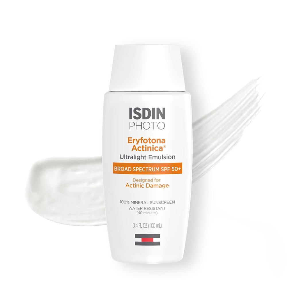 ISDIN Eryfotona Actinica Mineral Face Sunscreen SPF 50+, ไม่มีไวท์แคสต์