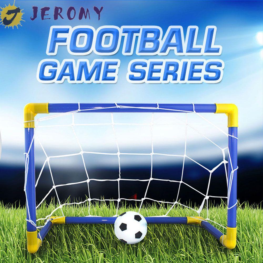 JEROMY ของเล่นฟุตบอลพร้อมปั๊มที่ถอดออกได้ DIY Mini Football Goal Post