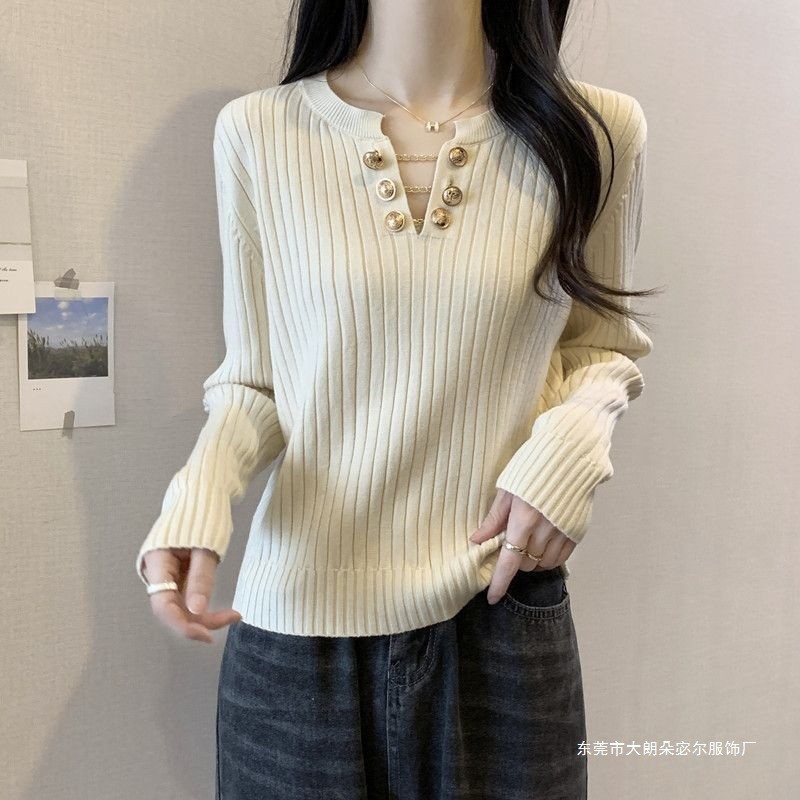 K Sweater Anti-Strip Long-Sleeved Top Women