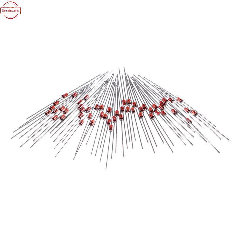 OZTH 50pcs 1W 5.1V Zener ไดโอด 1N4733A 1N4733 IN4733A IN4733 5V1 โวลต์ DO-35 Vary