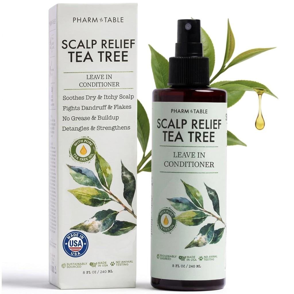 Leave In Conditioner Spray - Tea Tree Scalp Treatment - Anti-Dandruff and Dry & Itchy Scalp Treatmen