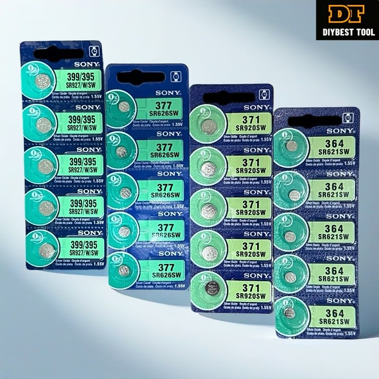 ของแท้ SR626SW ถ่านกระดุม Sony รุ่น 377 SR626 AG4 1.55V (1 แผง มี 5 ก้อน) 5/10/20 SET