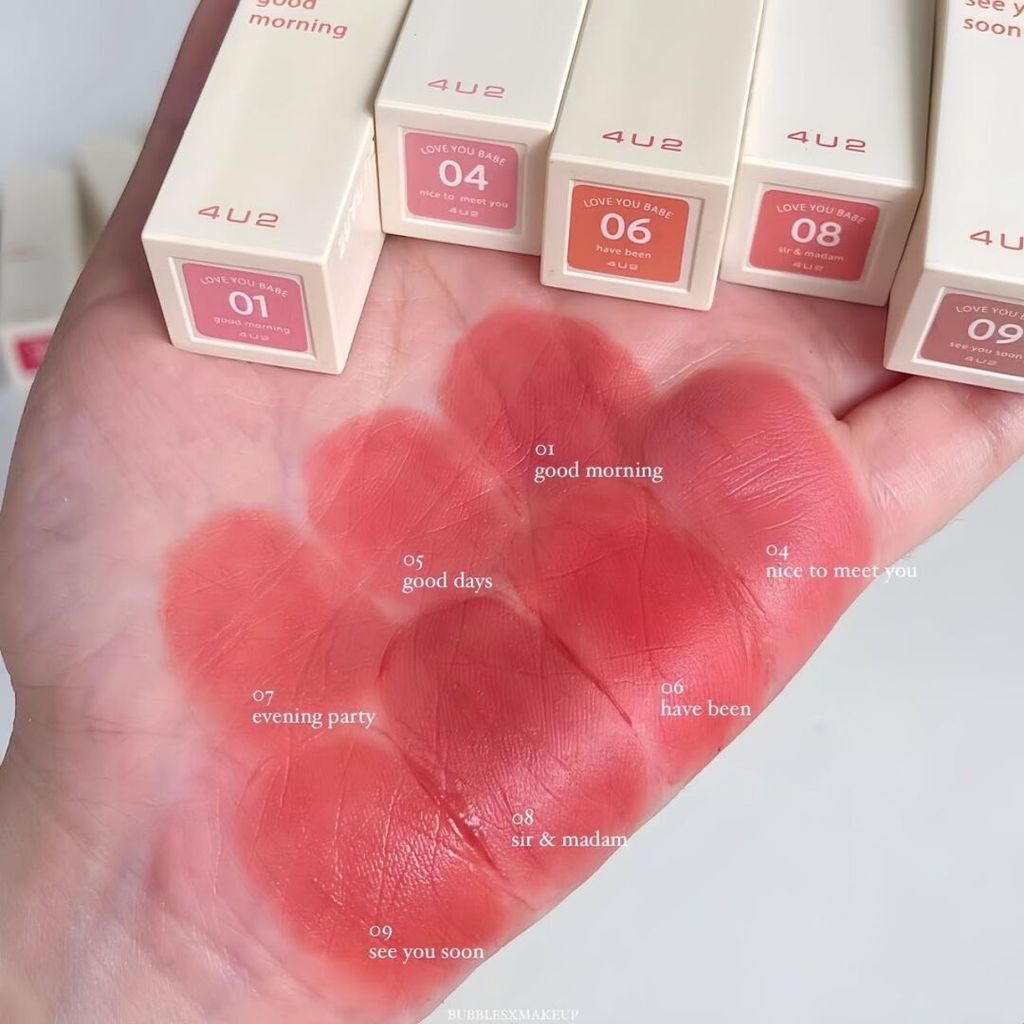 4u2 Thailand love Long-Lasting Color Rendering Whitening Student Light Fog Mousse All-Match ยุโรปสไต