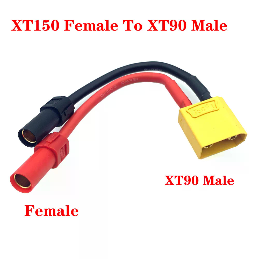 1PCS XT90/XT60 ถึง XT150 ปลั๊กสายเคเบิลซิลิโคนอะแดปเตอร์ 12AWG สําหรับ RC Balanced ชาร์จแปลงสายไฟ Ci