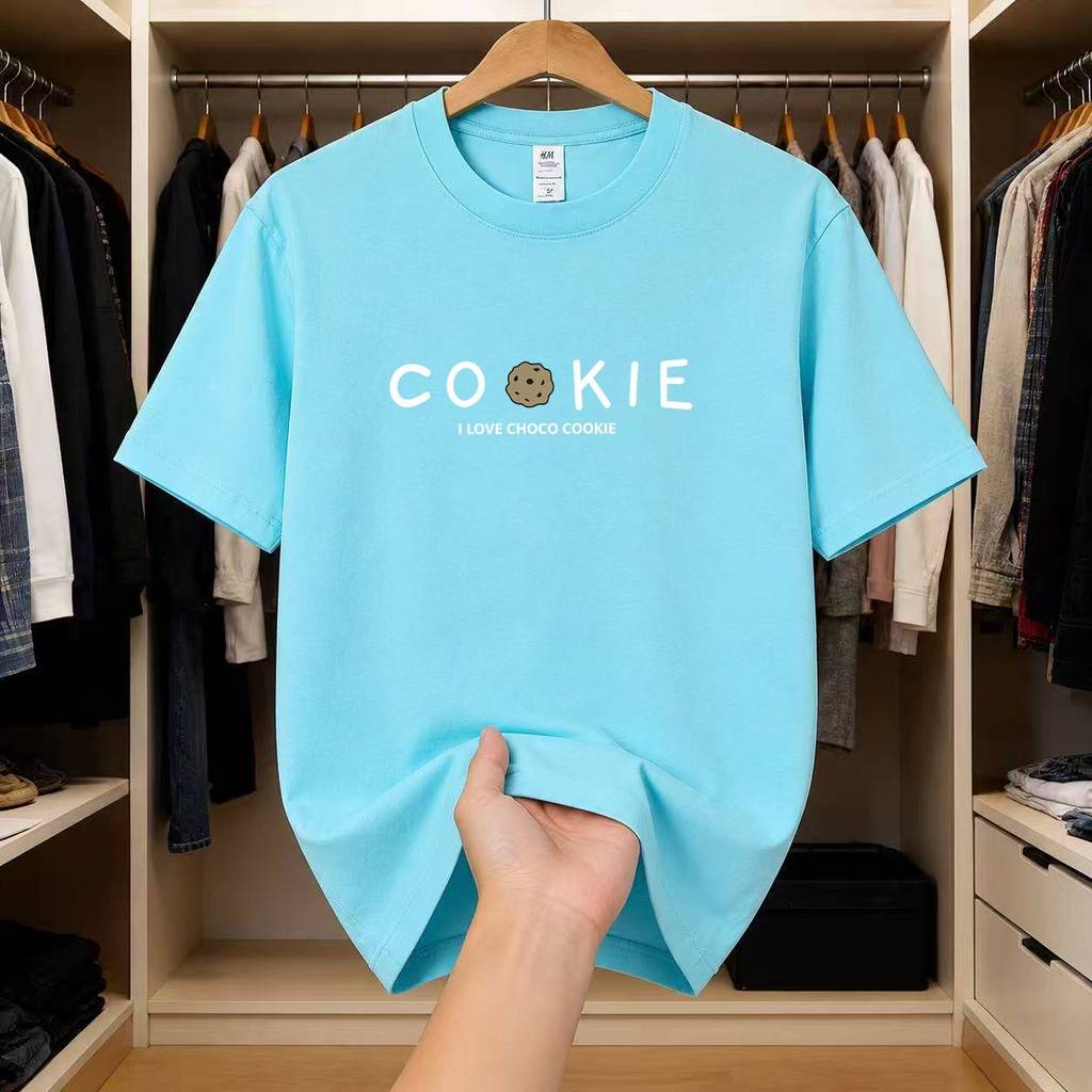 พร้อมส่ง เสื้อแฟชั่น แขนสั้นคอกลม ที่ใส่ได้ทั้งผู้หญิงและผู้ชาย มี7สีให้เลือก พร้อมส่ง
