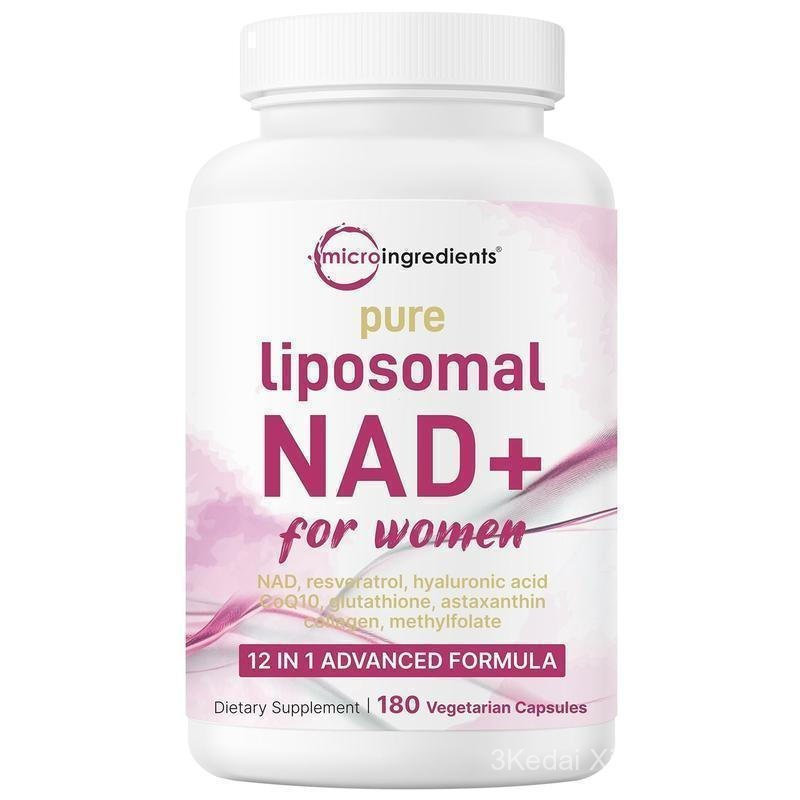 MicroIngredientsPureLiposomesforwomenNAD+9000mg Equal Effect, 180 แคปซูลมังสวิรัติ HQ0G
