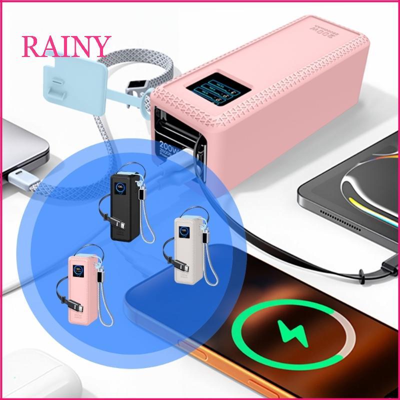 RAINY ปรับแต่งซิลิโคนผิวสําหรับ NexodePro 25000mAh 200W Powerbank Case พร้อมสายเคเบิล