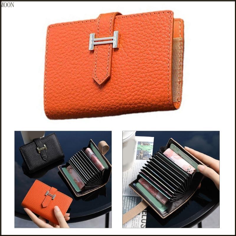 MOON Card Holder MultiSlot Card Holder RFIDBlocking Wallet Lady Purse Cash Holder