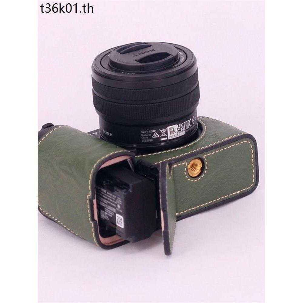 เหมาะสําหรับ Sony ZVE10/A7CZV1m2F เคสหนัง A7C2 R/R5 กระเป๋ากล้อง A7m4m3/r4 ฐาน A6400
