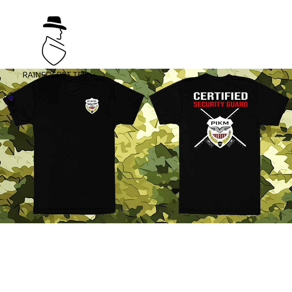 ความปลอดภัยโล่ตราด้านหน้าและด้านหลังแบบพิมพ์รอบคอแขนสั้นเสื้อยืดผู้ชายยุทธวิธีผ้าฝ้ายเสื้อยืด908