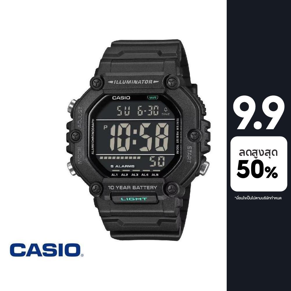 CASIO นาฬิกาข้อมือ CASIO รุ่น AE-1600HX-1BVDF สายเรซิ่น สีดำ